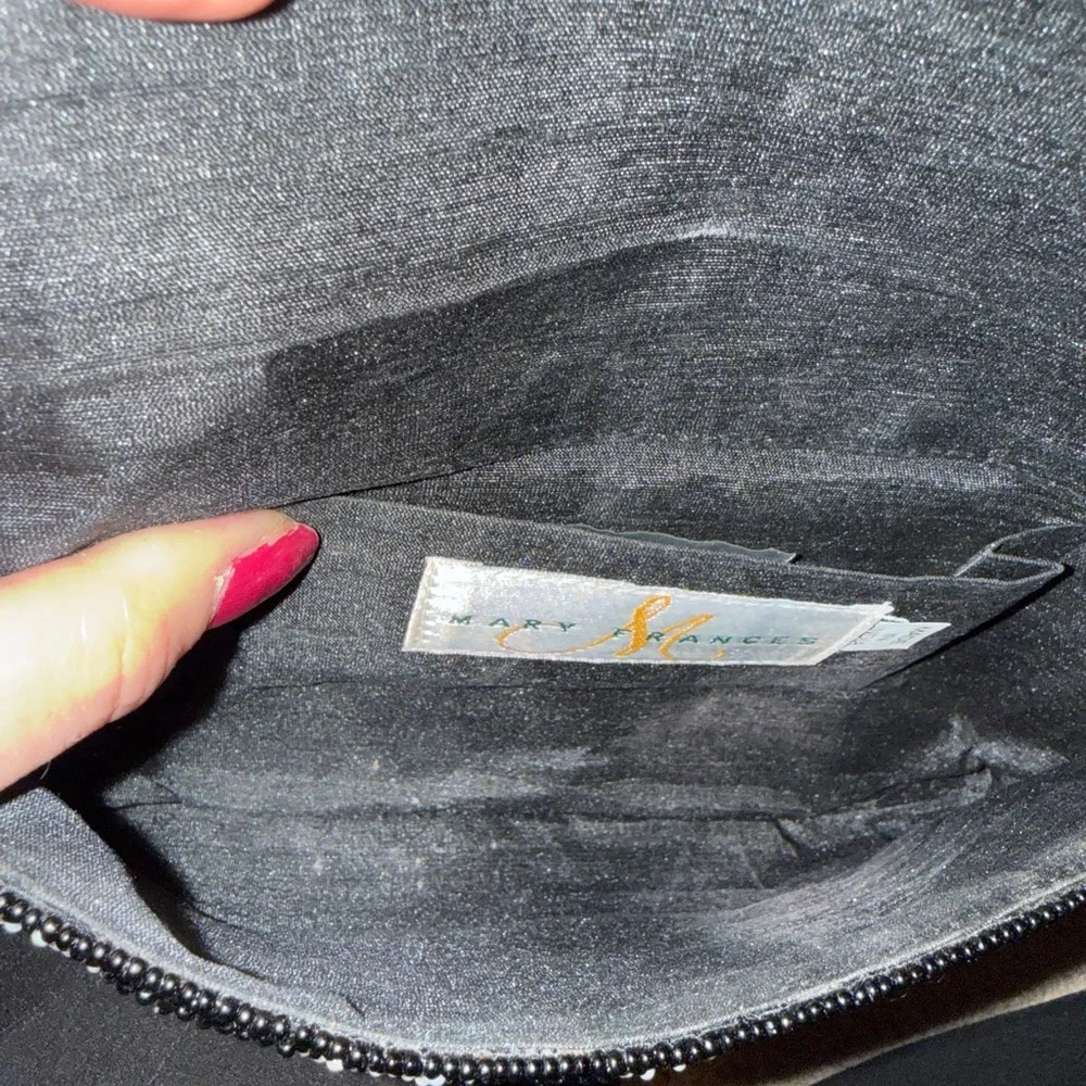 Mary Frances Black and Pink Floral Mini Bag - Picture 9 of 13